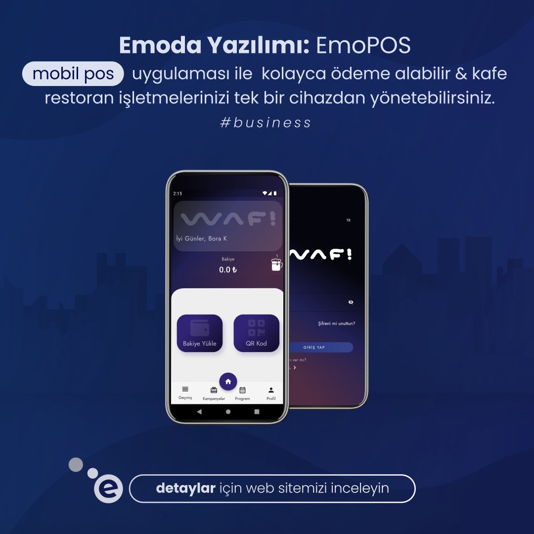 EmoPOS mobil pos uygulaması ile kolayca ödeme alabilir &amp; kafe restoran işletmelerinizi tek bir cihazdan yönetebilirsiniz.
Detaylı bilgi: linktr.ee/emodasoftware

#emoda #emodasoftware #emopos #mobilpos #poscihazı