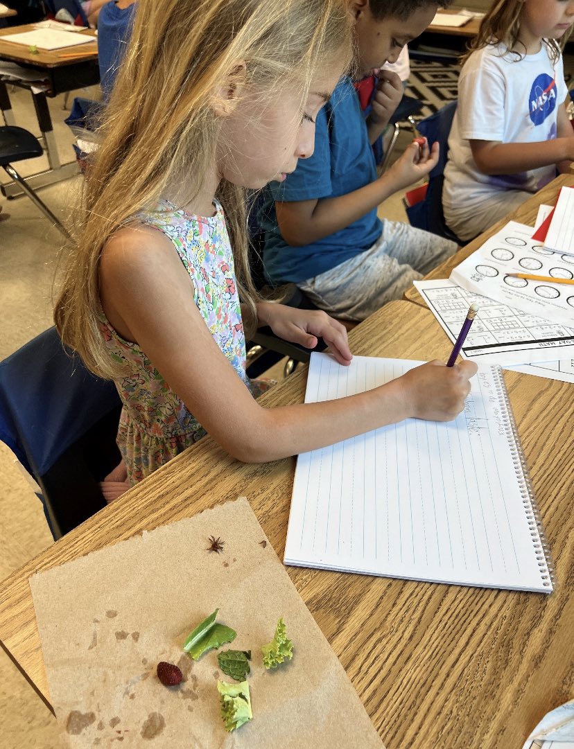 First harvest from the Fort Hunt Elementary garden!