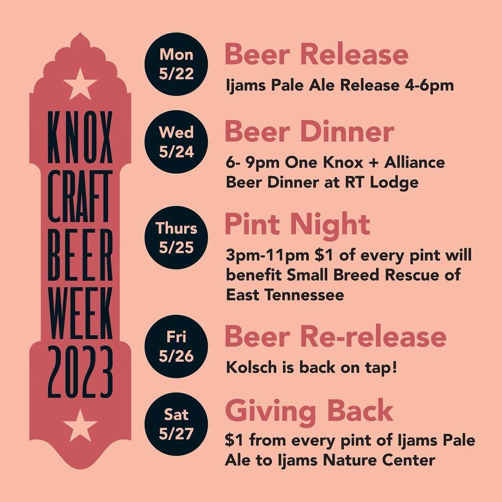 It’s Knox Craft Beer Week! 🍻🔥 Here is what we have planned this week. We hope to see you soon, Allies! instagr.am/p/CsjPXhaODu9/