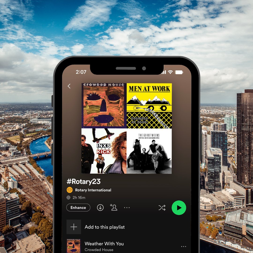 Rotary's tweet photo. Honestly, it's a vibe 🎶 🎧 

Thanks for the recs, Rotary Family! Check out the official #Rotary23 playlist on Spotify: https://t.co/gZcpwM5NMr https://t.co/T5NaS0oeNr