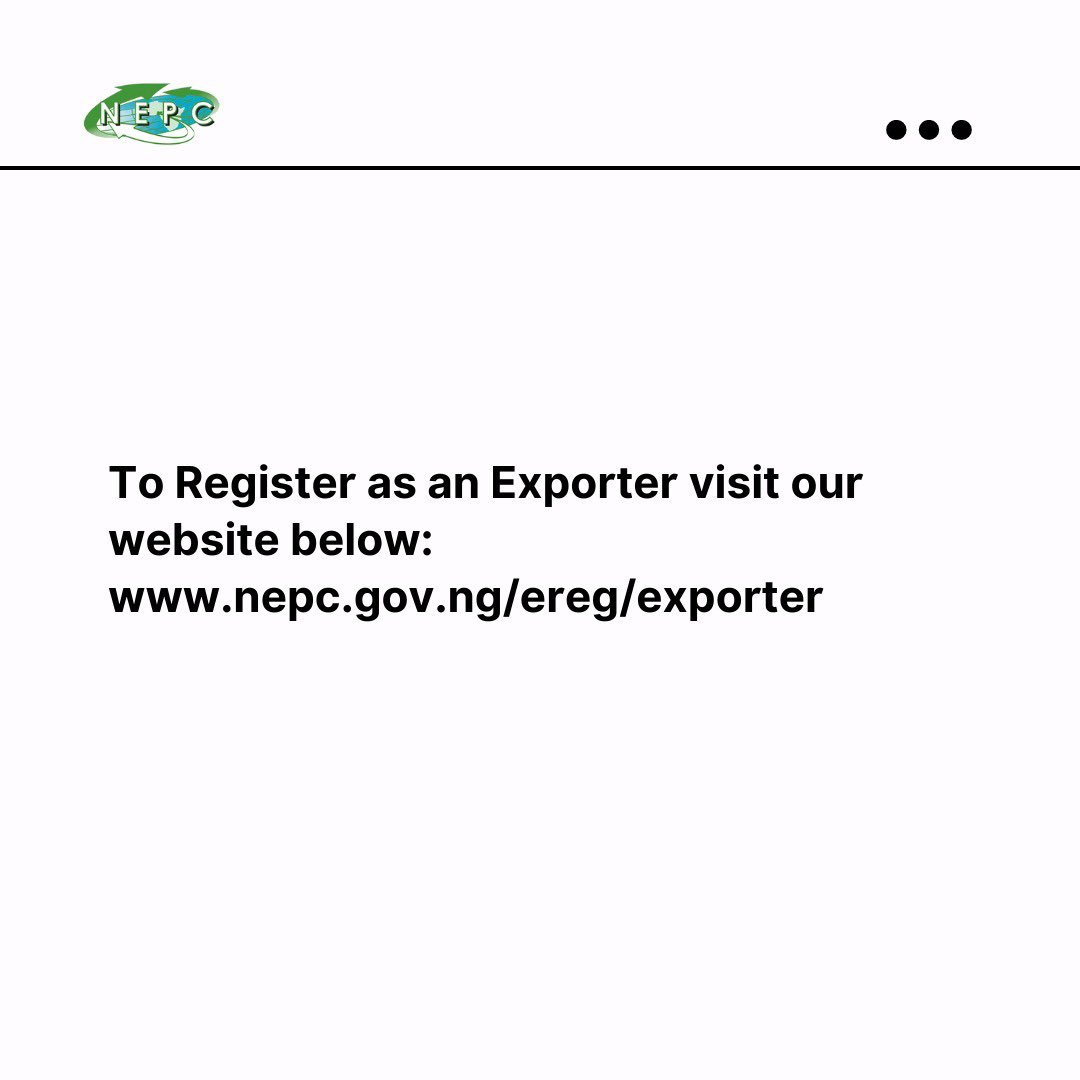 OfficialNEPC's tweet photo. A good export plan saves you a lot down the line in your export journey if they consist of certain key elements.
For more information visit: https://t.co/YjDeg6tJJt

#exportplan #export4survival #nepc #nigerianexportpromotioncouncil https://t.co/Aq8Xm1gfhn