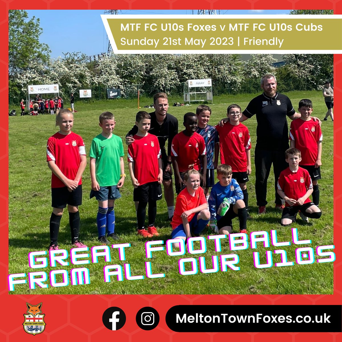 Meltonfoxesfc's tweet photo. FANTASTIC FOOTBALL ⚽️ - Really proud of all our U10s players, playing together for the first time and first experience of 9-a-side football.

Well done to our U10s Foxes and U10s Cubs 👏🏻👏🏻👏🏻 https://t.co/uRWcuUqw16