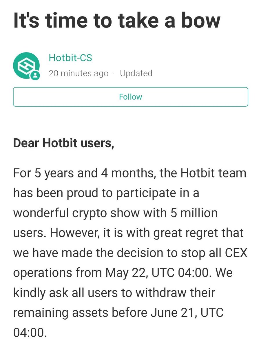 misaweb3_'s tweet image. Крипто-биржа #Hotbit закрывается

И ещё в добавок :
Минюст #США  обвиняет криптобиржу #CoinDeal в мошенничестве

#криптовалюта #биткоин #bitcoin #cryptocurrency #etherium #блокчейн #крипта #биток #биткойн #crypto #криптовалют #блокчейн #токен #капитал #банк #доллар #coinmarketcap