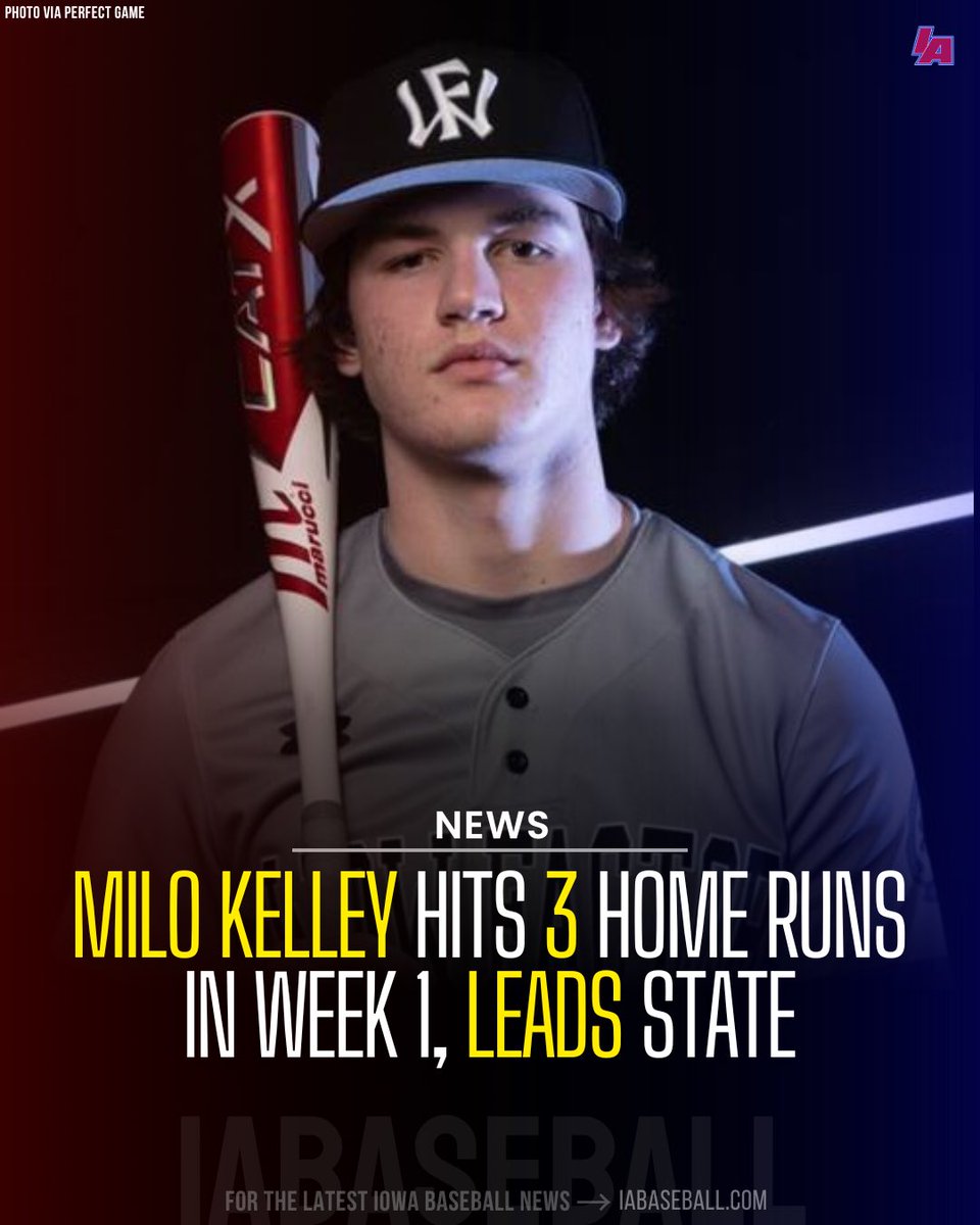Milo Kelley has been on a tear to start his sophomore year 👀

#IAbaseball