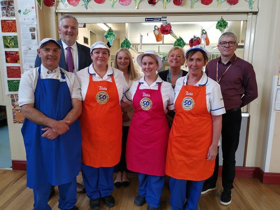 So chuffed for our AMAZING kitchen team who have only just gone and won the UK top spot in the recent ‘Eat them to Defeat them’ challenge! 4000 schools entered and our we school came top. We’re so proud! <a href="/Ed_Authority/">Education Authority</a>