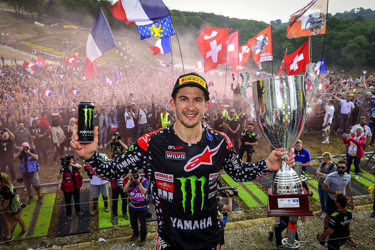 racerxonline's tweet photo. Jeremy Seewer grabs his first GP win of 2023 in France 🏁🥇 #MXGP https://t.co/BUOqYuQ68n