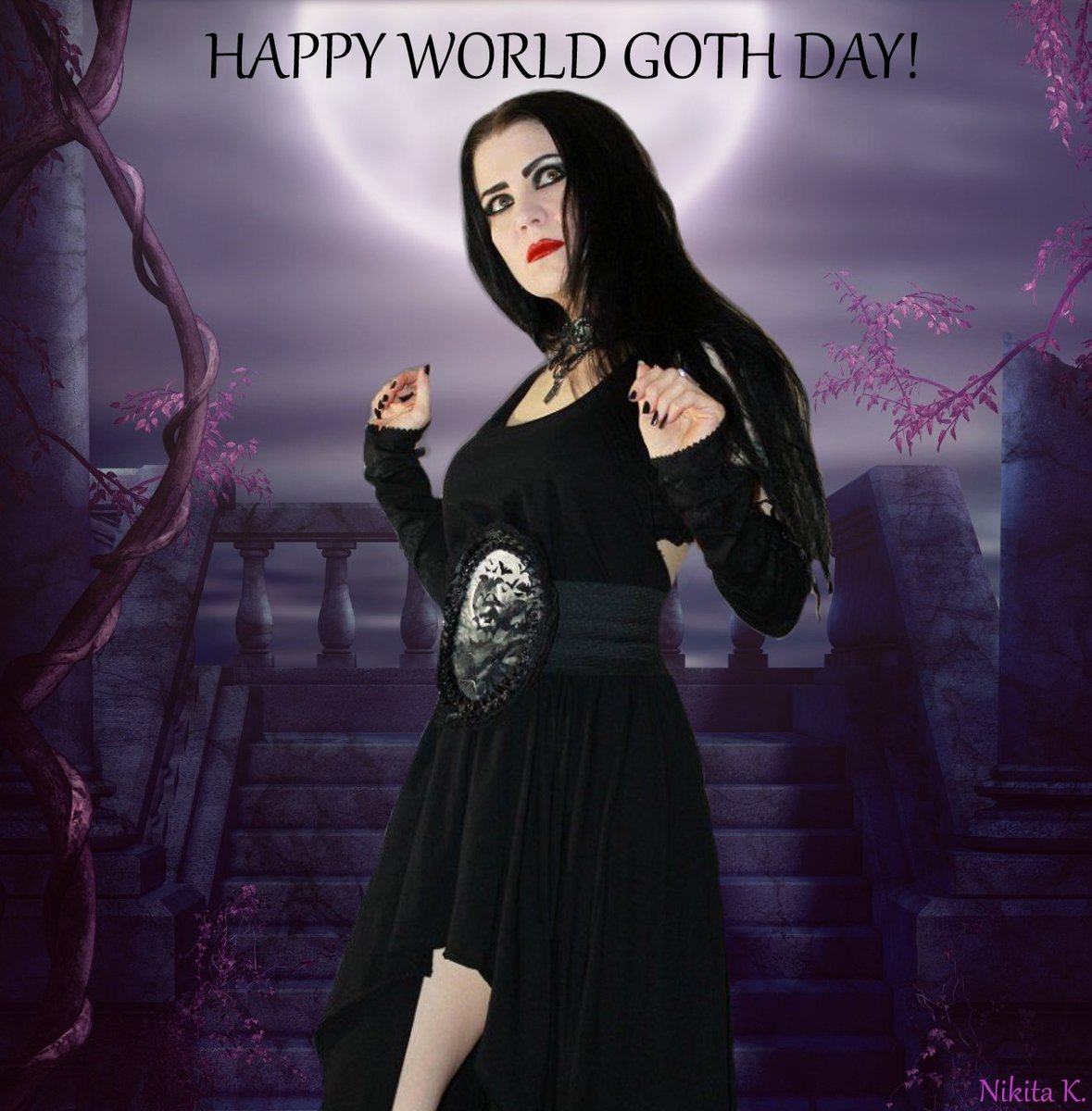 NikiRaven's tweet photo. #WorldGothDay #MoonlightRendezvous #GothicArt https://t.co/yHwUiOr4NI