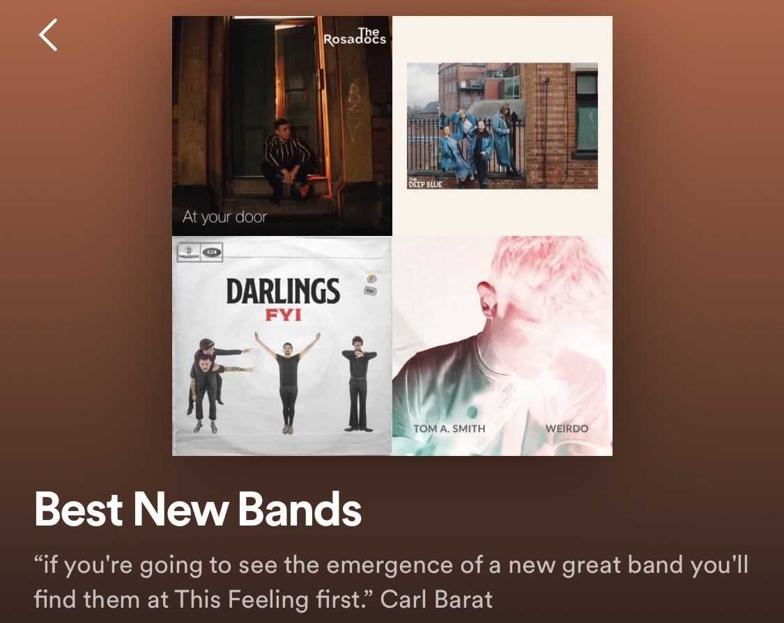 Best New Bands playlist adds 19/2023 🎸🔥 @therosadocsuk @thedeepblue_ @darlings_band @tomasmithmusic @thekairos1 @parliamoband @thesway_band @cucamarasband @apostlesbanduk @eurekasband @soulloveband_ @burmanmolly @jendixonmusic @superxsaurus & more 🔊open.spotify.com/playlist/3ku8L…