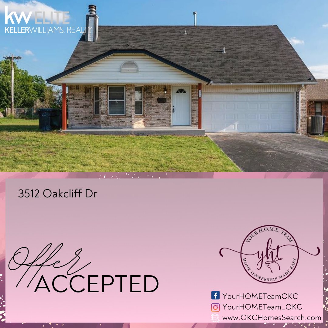 🥳Congratulations to our Buyer on their accepted offer!!👏👏👏 ✨🤩🏡🥳
#happybuyer #happybuyers #yourhometeam #yourhometeamokc #edmondrealestate #edmondrealtor #edmondhousesforsale #kwelite #kweliteokc #realestateokc #edmondhomes #edmondoklahoma #okcrealestate #okcrealtor