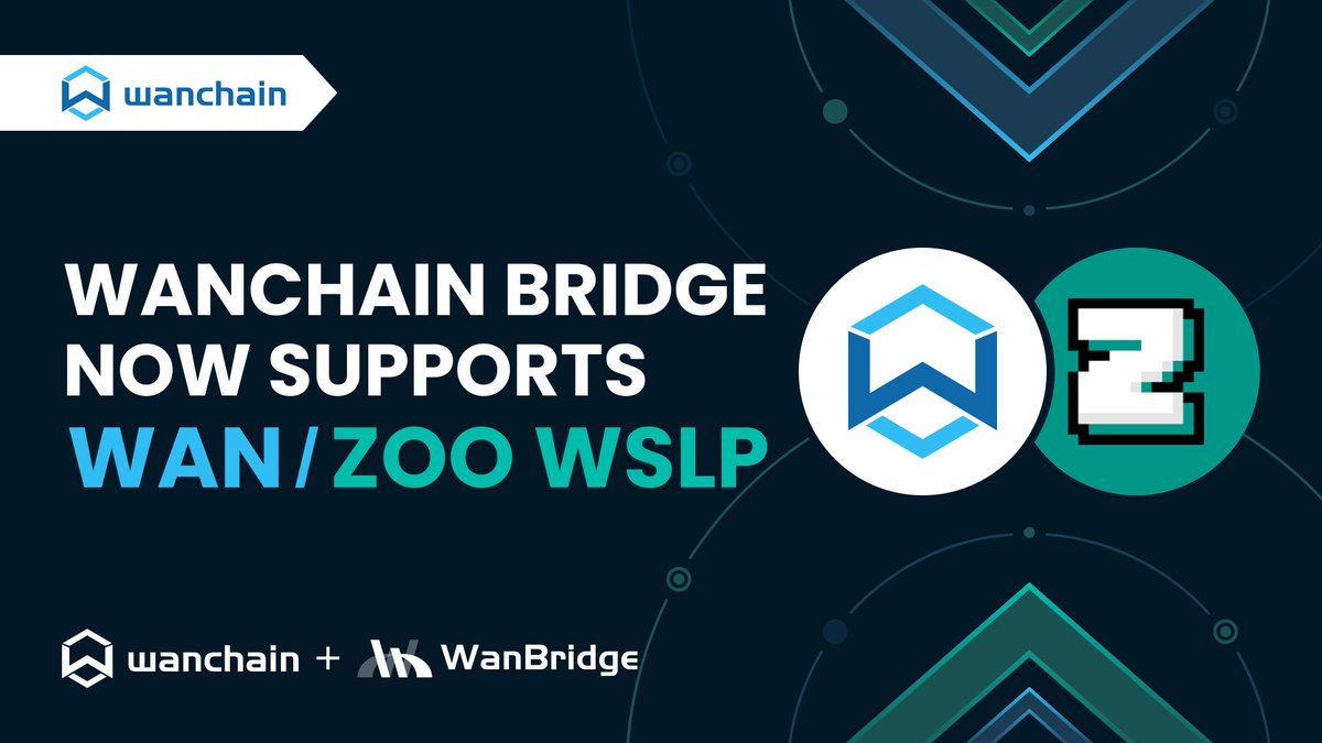 wanchain_org's tweet photo. A new special $WAN bridge integration has arrived! Move your @wanswap LP to @avax and farm with @ZooEcosystem!
$WWAN - $ZOO #WSLP
🛣️ New Routes:
#Wanchain 🔁 #Avalanche
📒 Addresses: https://t.co/Cmgy4ysGrG
🌉 https://t.co/PMVJisfnyH https://t.co/F3vu4bGN7T