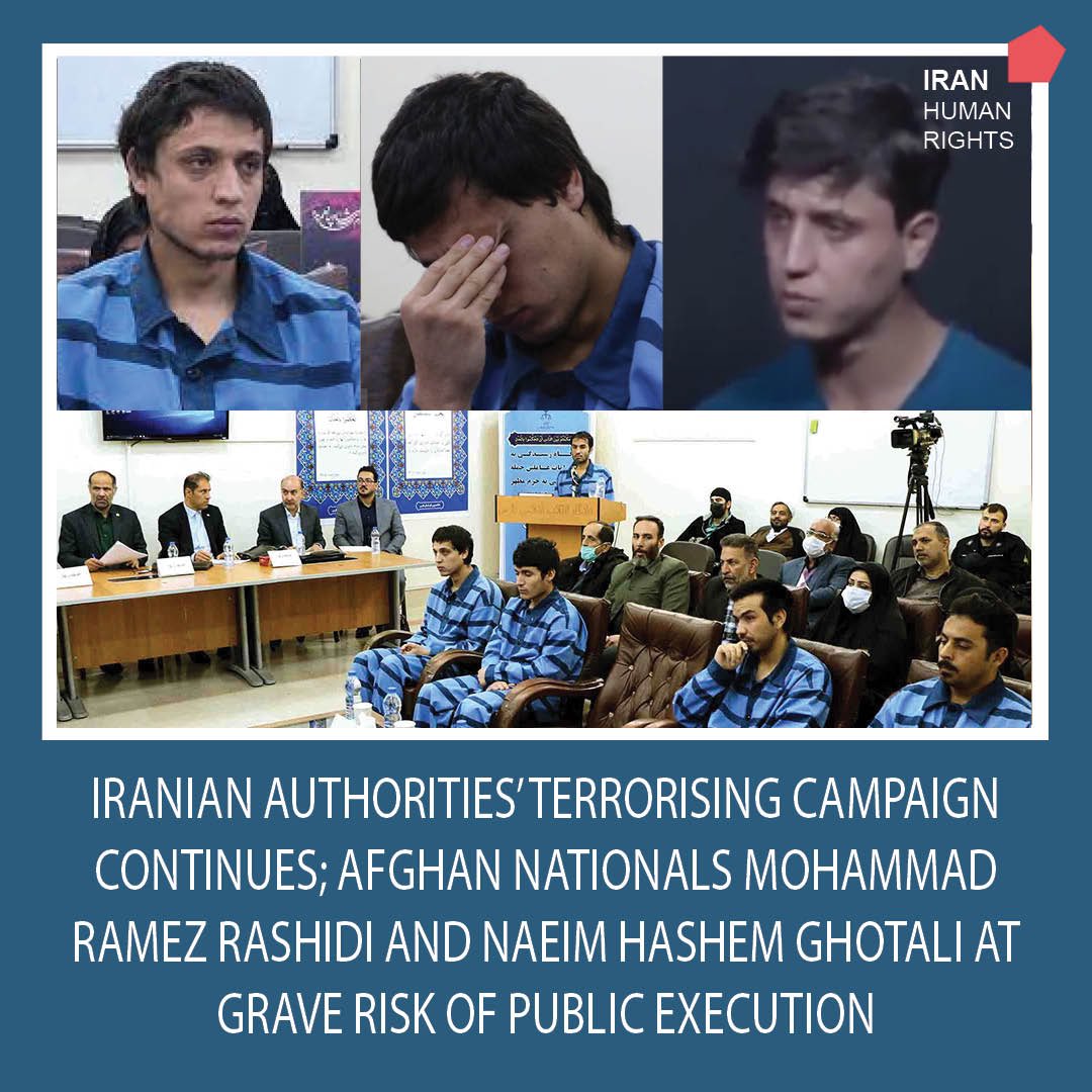 ArianArian00's tweet photo. رییس دادگستری فارس اعلام کرده که می‌خواهند #محمد_رامز_رشیدی و #نعيم_هاشم_قتالی کارگران مهاجر افغانستانی غریب و بیگناه را به زودی در خیابان «۹ دی» شیراز اعدام کنند.

جمهوری کثیف اسلامی باسناریوسازی‌های پرتناقض حمله شاهچراغ را به گردن این دو نفر انداخته است.
#نه_به_اعدام #ژن_ژیان_ئازادی