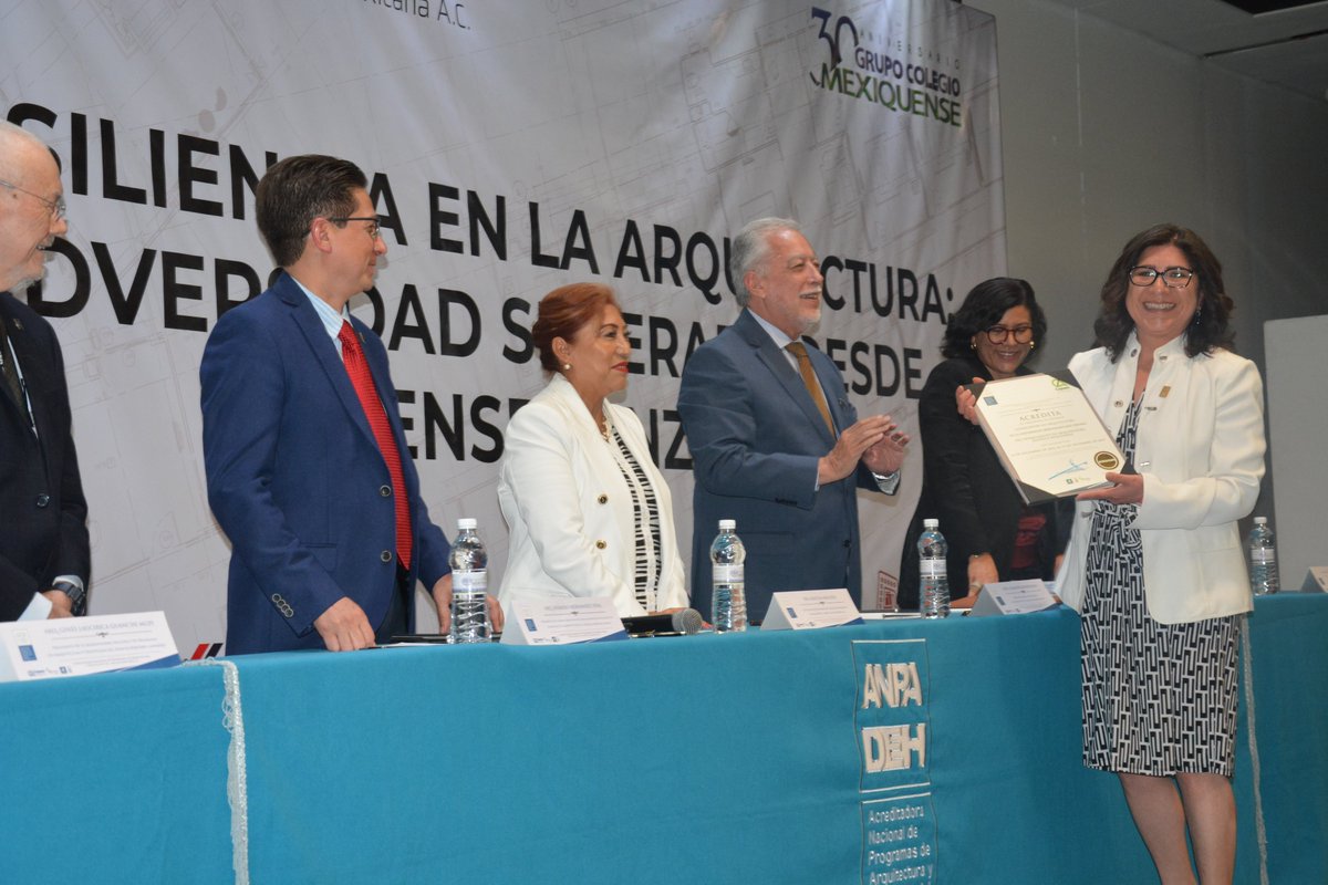 CopaesMx's tweet photo. Con satisfacción @CopaesMx participa en entrega de acreditaciones #ANPADEH a los programas de Arquitectura del @TecNM_MX,Campus Occidente Edo de Hidalgo, Acapulco y Parral; @comunica_unach, @IberoTijuana, @TecdeMonterrey y @UAGro_MX y la Universidad @marianogalvez, de Guatemala https://t.co/z6LNklf8oE