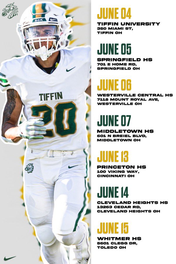Camp season is almost here!
Click the link to register for one of our summer prospect camps!
camps.jumpforward.com/TiffinFootball