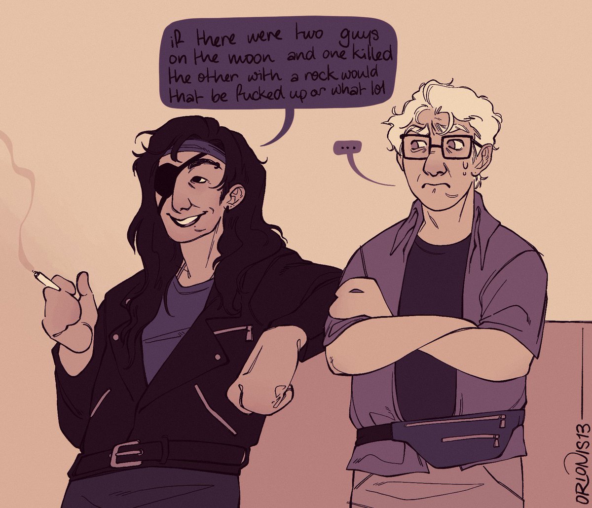 orionis_13's tweet image. Hes smokin that shit that makes you philosophical

#DungeonsandDaddies #dndadsfanart