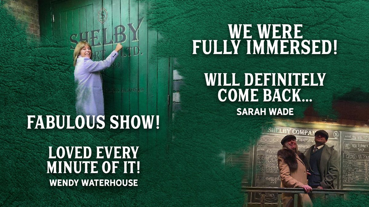 Have you done business with the Shelby family? Leave us a review of your experience at bit.ly/PeakyFeefo

#ImmersivePeakyBlinders