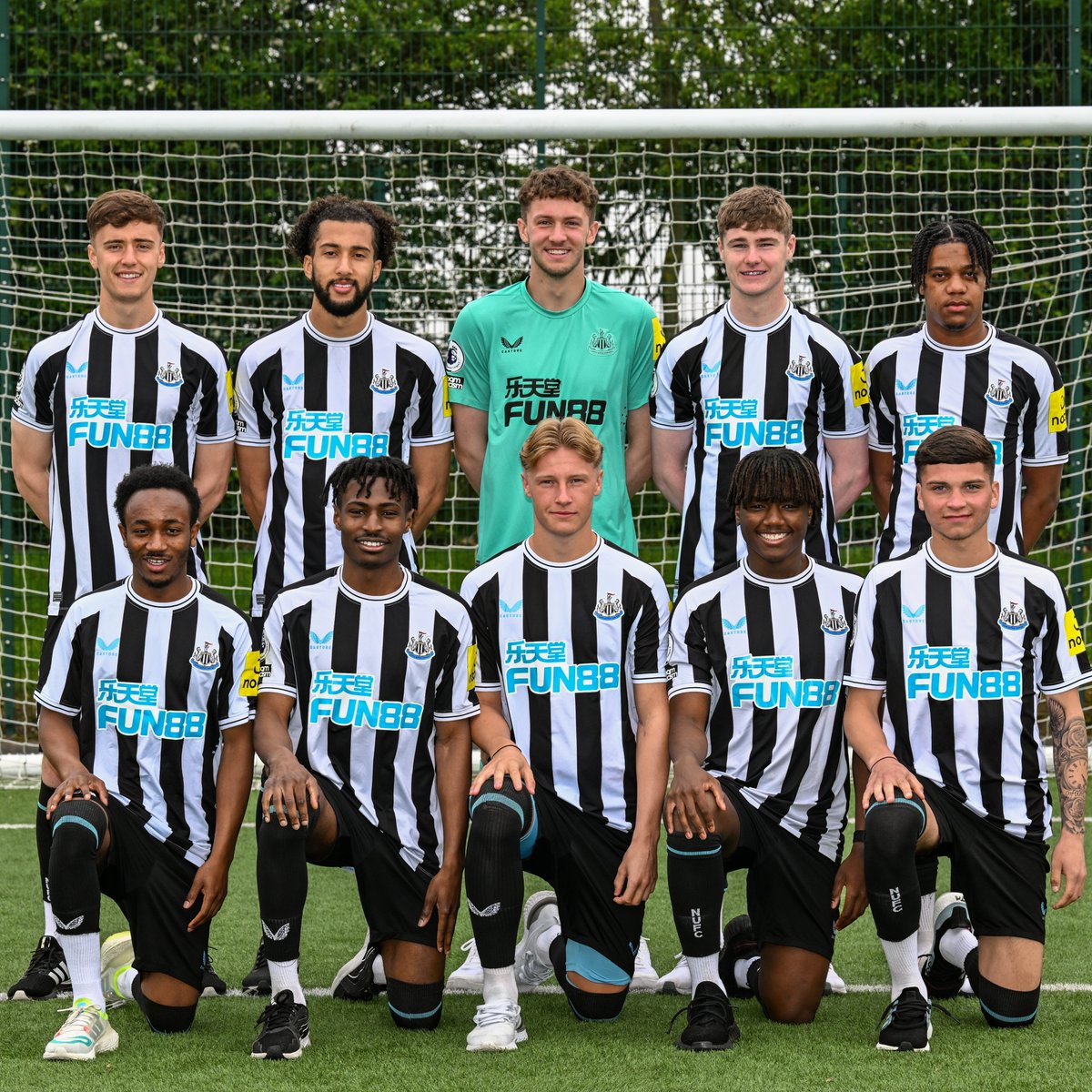 NUFC's tweet photo. 🇭🇰 Members of #NUFC's U21 side head out to Hong Kong today ahead of competing in this weekend's @hksoccer7s tournament.

Here's the squad who are aiming to retain their title for a third time in succession! 🏆