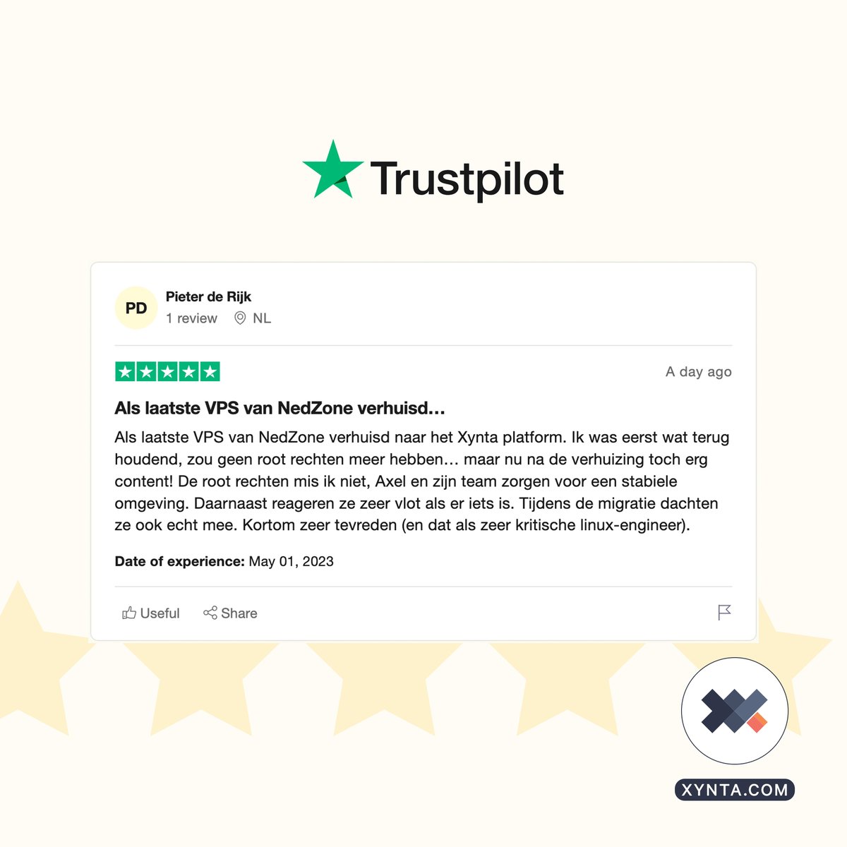 xynta's tweet photo. Kijk, daar worden we nou oprecht blij van 😁. We zetten ons dagelijks in om het al onze klanten zo goed mogelijk naar de zin te maken.

Lees meer over de ervaringen van onze klanten op Trustpilot: https://t.co/kozLf3u2v5

#klantervaringen #trustpilot #reviews #klantenservice https://t.co/4A8hrsYXEI