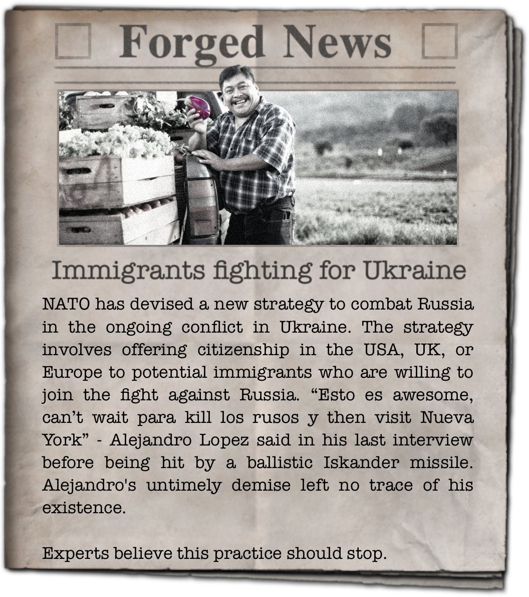 News on Twitter "The majority of them were immigrants, fighting Russia for an