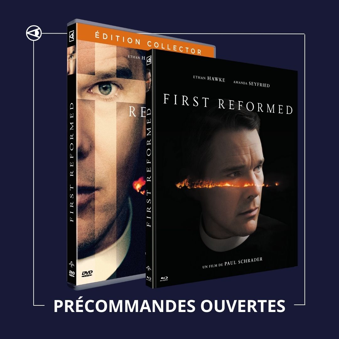 latelierdimages's tweet image. Pour la 1ère fois en Blu-Ray en France, une édition collector numérotée, pour un drame saisissant, mené par un Ethan Hawke ! #FirstReformed de Paul Schrader, en précommandes à l'Atelier ➡️ bitly.ws/F8Pu   

🚨 Date de sortie : le 20 juin !   

 #EthanHawke #PaulSchrader