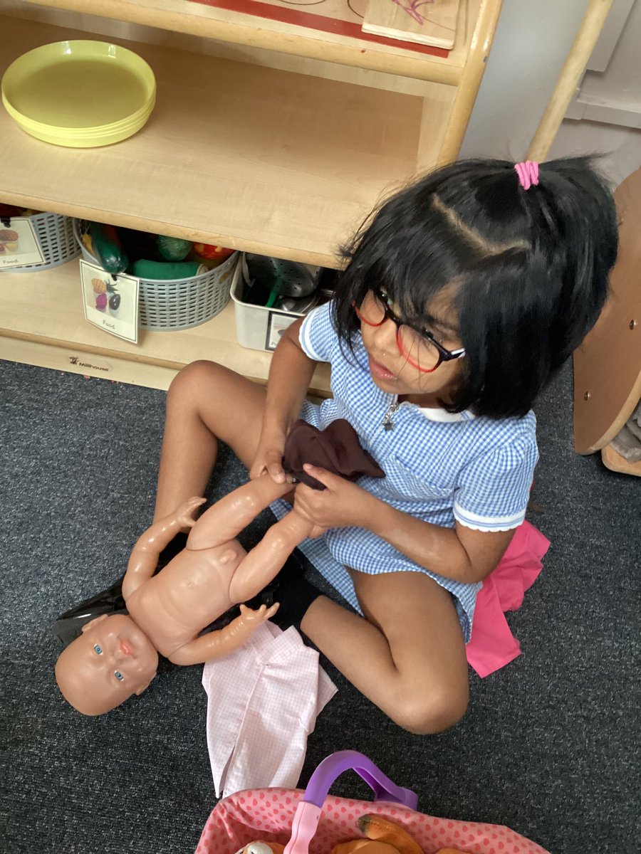 Nurserystm1's tweet photo. Lovely imaginatively play in our home corner this morning. They made cups of tea, brushed the floor and looked after the babies. #STMead #STMeyfs https://t.co/WYdWfLruSs