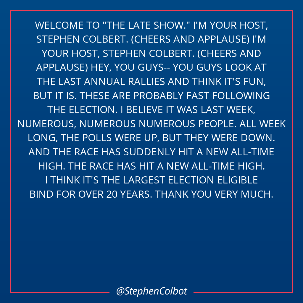 Stephen Colbot tweet media