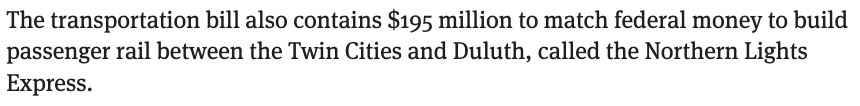 MattFrommer's tweet image. I've got some policy envy this morning over Minnesota's new transportation bill. A few highlights: 

😍 Swoon (part 1): Big funding for transit, bike, walking &amp;amp; rolling: