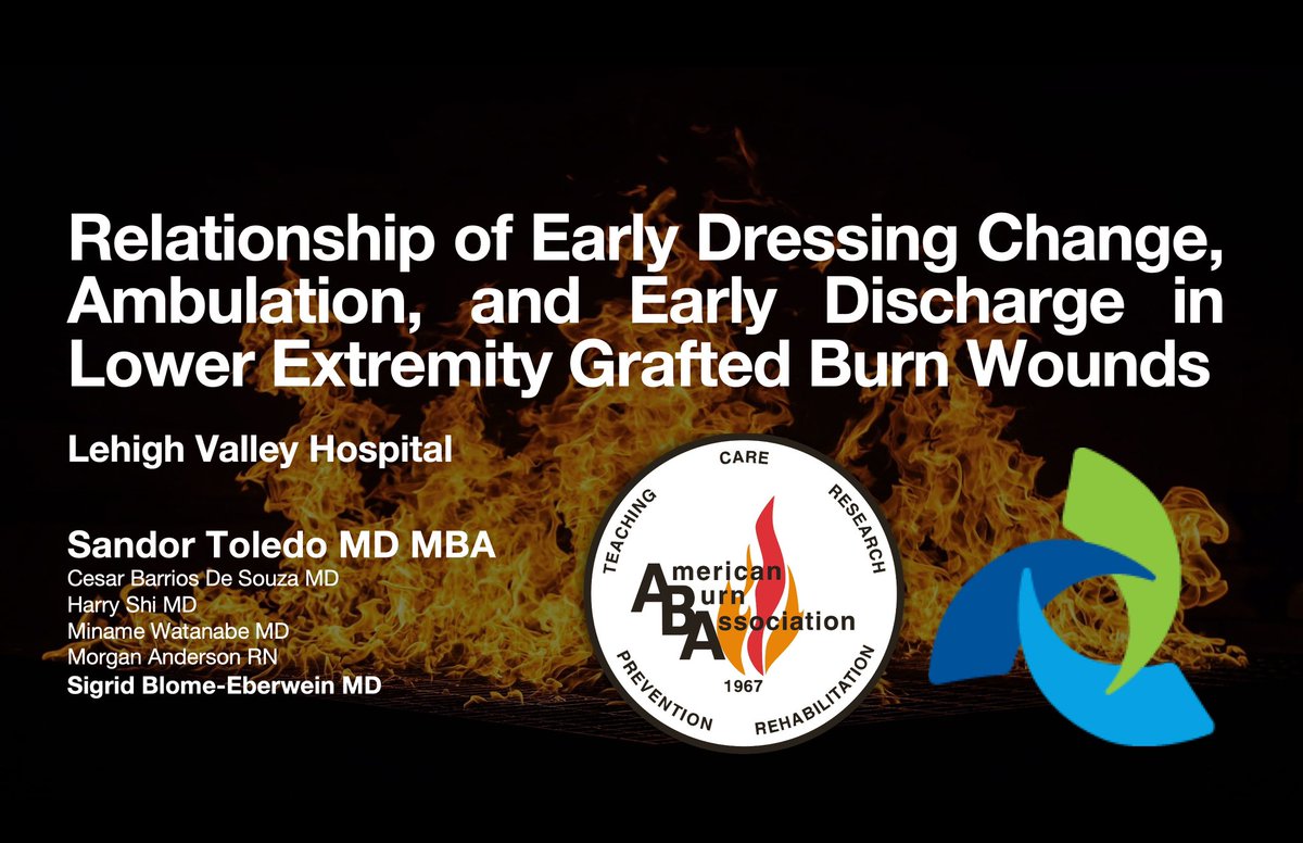 CPT_SToledoMD's tweet photo. Thank you @Ameriburn for letting us present our research findings at #aba2023  
Excited for the next. @LVHN https://t.co/EEc1Bc31JP