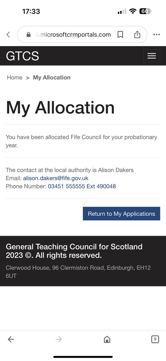 Fife Council for my probation year 🥳