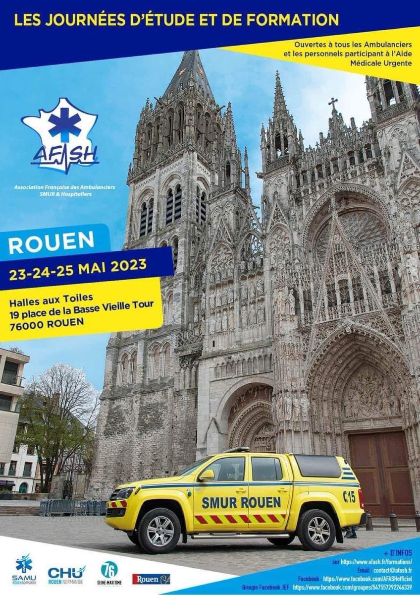 🚨J-1
Les #ambulanciers du <a href="/SAMU76A/">SAMU 76A-CHU De Rouen</a> vous accueillent demain dès 8h00 pour l’ouverture des #JEF 2023 😃
<a href="/Rouen/">Ville de Rouen</a> <a href="/CHURouen/">CHU de Rouen</a> <a href="/seinemaritime/">Seine-Maritime</a> <a href="/ars_normandie/">ARS Normandie</a> <a href="/AFASH_/">AFASH</a> #smur #AMU
