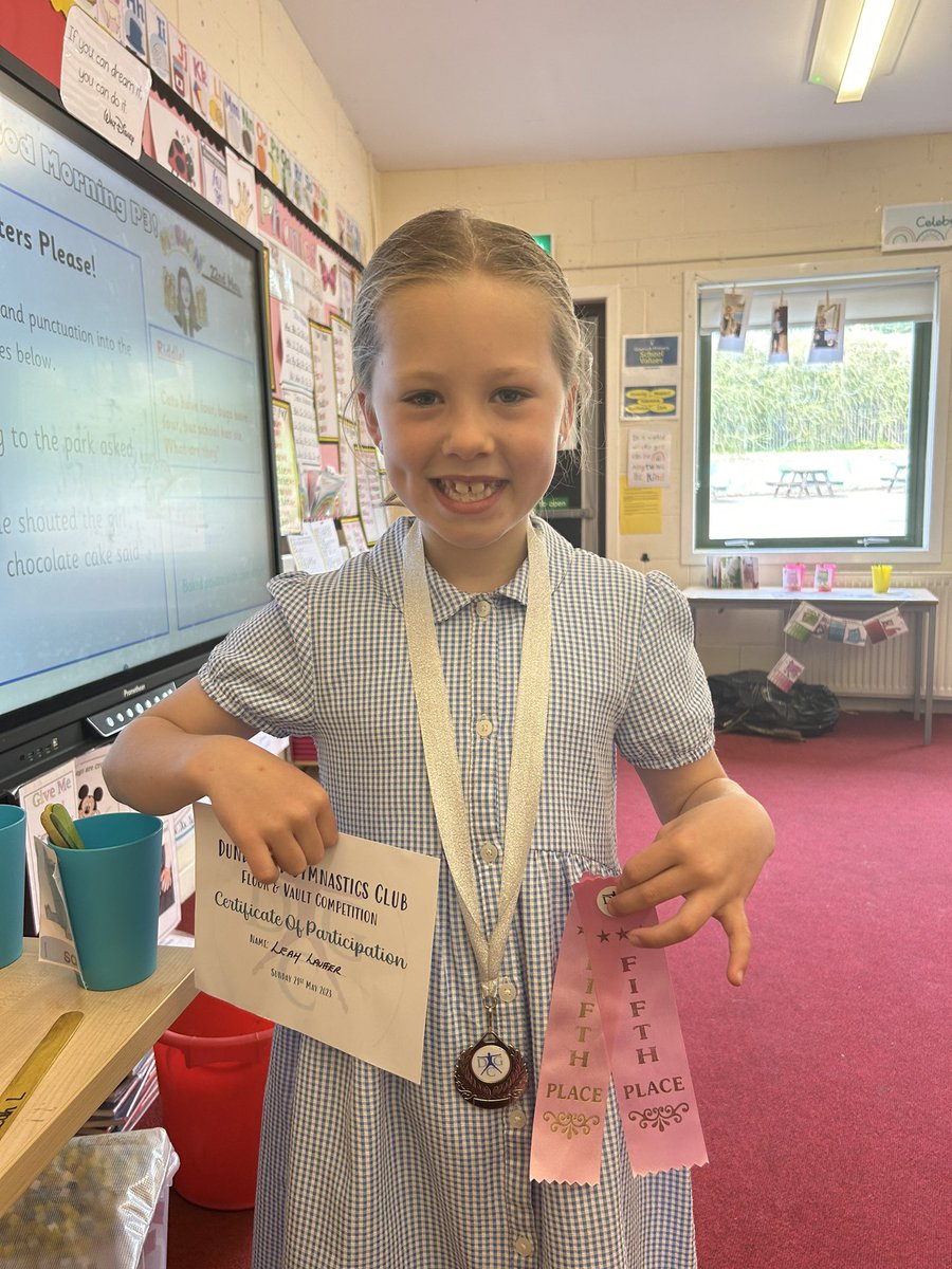 Massive well done to this girl who did amazing in her gymnastics competition at the weekend. We all knew you would do fab👏 Super proud!! #widerachievement #celebratesuccess @Gourockpr