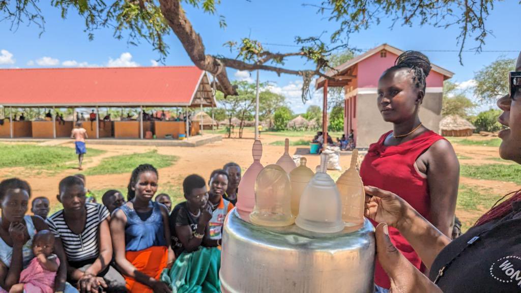 WezeshaGirls's tweet photo. We are honored to Join @Togetheraliv and other partners in Napak District for the #MHFest in commemoration of the International #MHDay2023 
Training Women and Young Girls to make their own sanitary products is extremely Transformational: #WeAreCommitted to #EndMenstrualStigma https://t.co/GQjYUTSwge