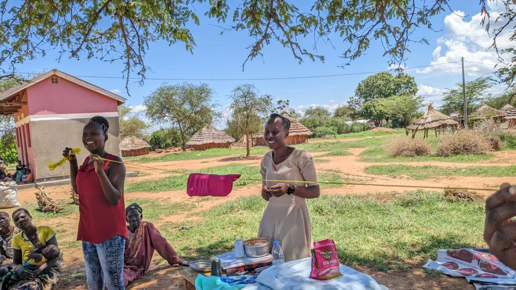 WezeshaGirls's tweet photo. We are honored to Join @Togetheraliv and other partners in Napak District for the #MHFest in commemoration of the International #MHDay2023 
Training Women and Young Girls to make their own sanitary products is extremely Transformational: #WeAreCommitted to #EndMenstrualStigma https://t.co/GQjYUTSwge