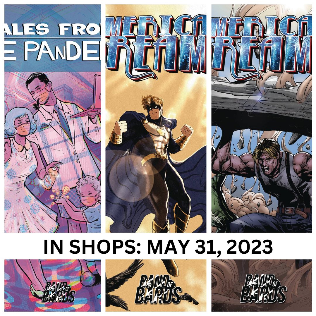 🚨IN SHOPS MAY 31ST🚨
Did you make sure to ask you #localcomicshop to add these gems to your #comicpulllist ? Remember to hit the #bardshop so you don't EVER miss out on titles you LOVE! @TheOtherMarioC @DanielKalban @bandofbards #comics #comicsdoinggood