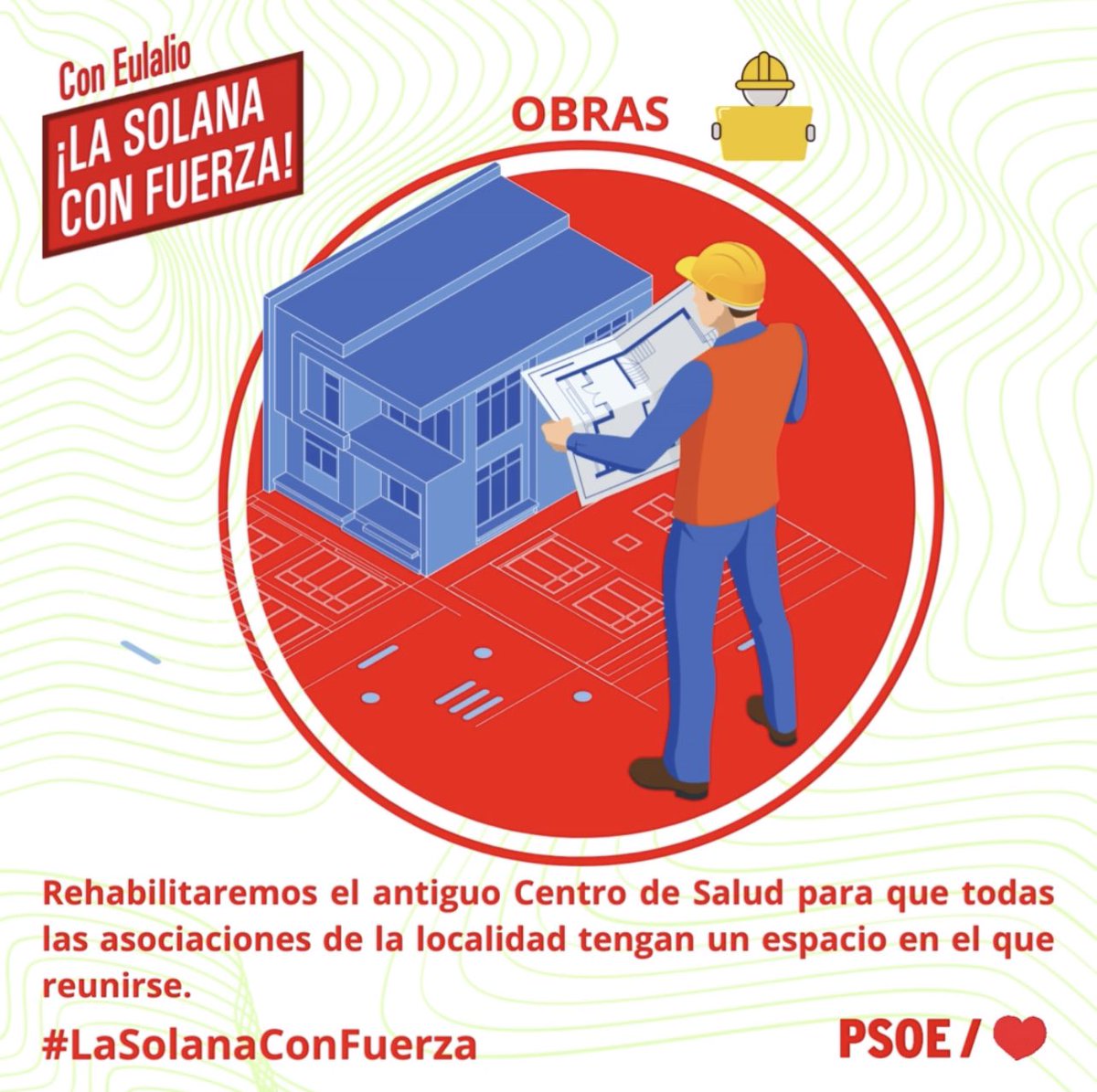 PSOELaSolana's tweet photo. ❤️La propuesta del día. #VotaPSOE #ConEulalio #LaSolanaConFuerza 💪 https://t.co/gJmAp4ZpM8