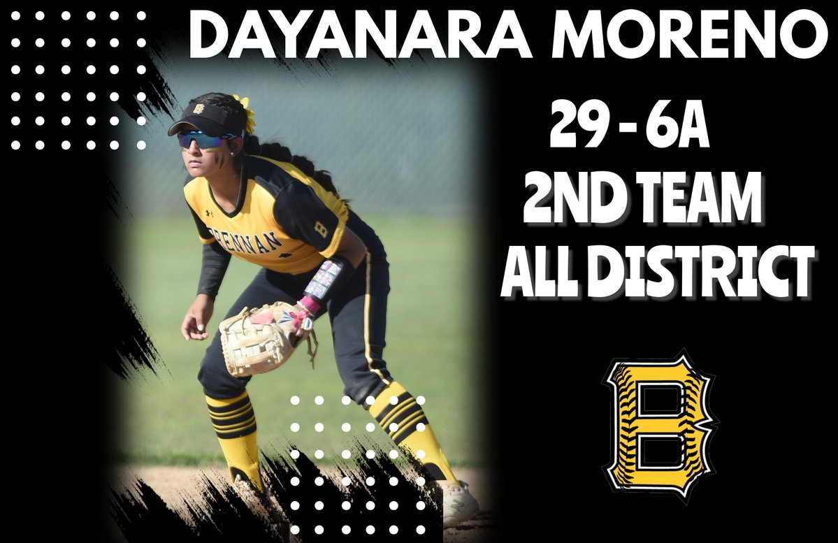 softballbrennan's tweet photo. Congratulations to Dayanara Moreno on her selection to 29-6A 2nd team All District!! We are so proud of you!!
💪🥎🐻🌻 https://t.co/NCe4l6SeGb