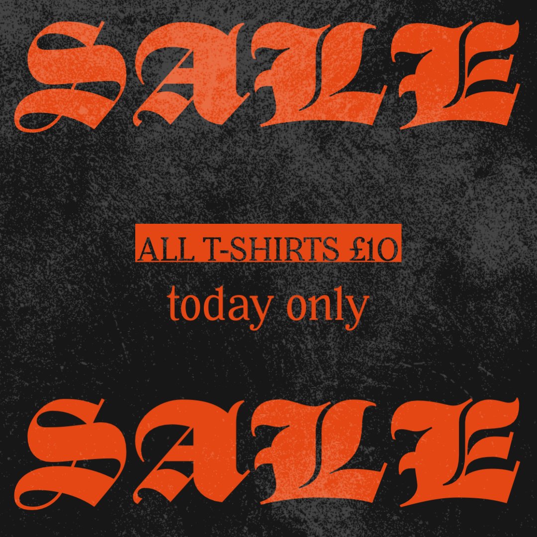 £10 Tees Until Midnight (then they all turn into full priced pumpkins) 👕= 🎃

Shop now at ghostclub.co