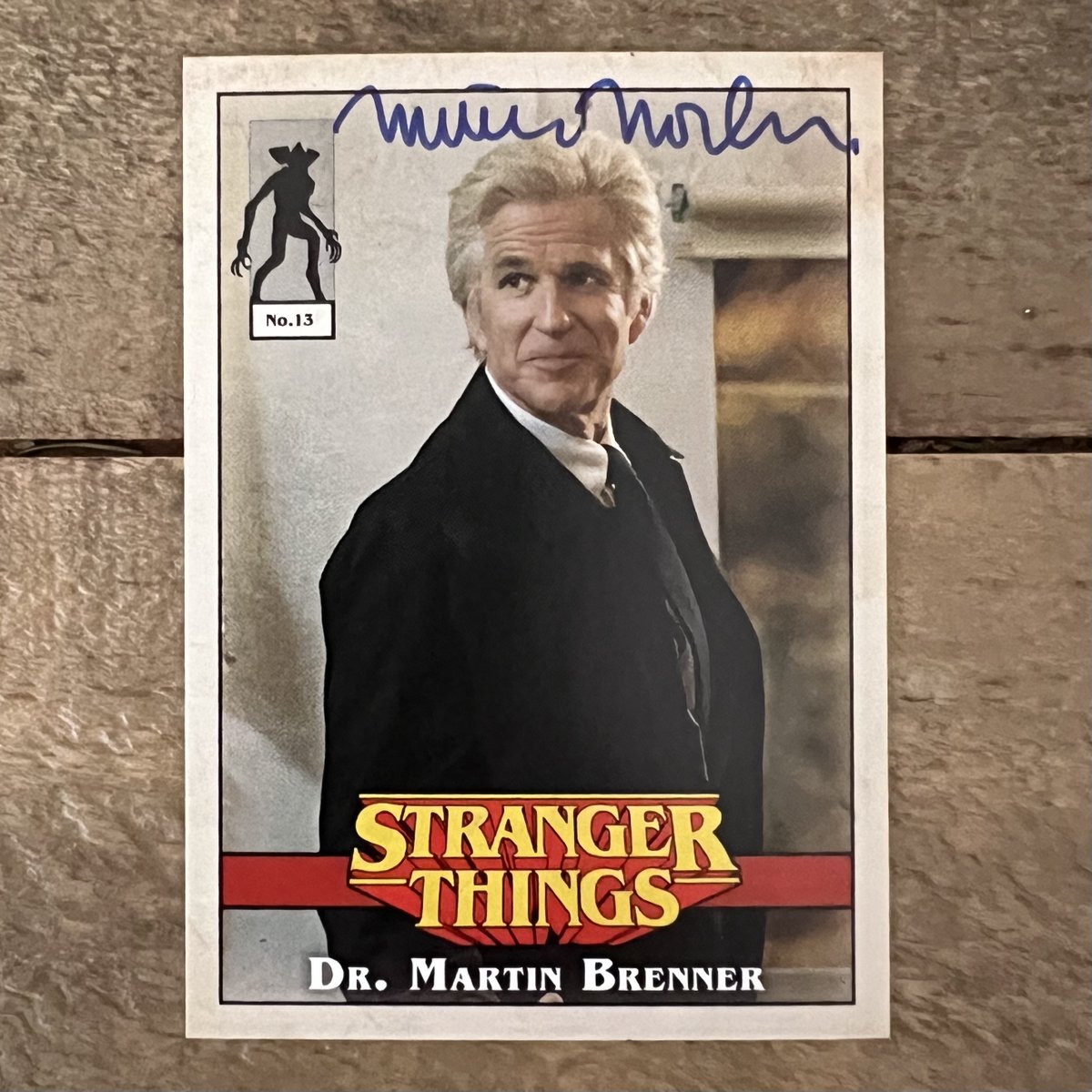 MatthewModine's tweet photo. RT (+ be following @AdamRackoff) by 5/29 for a chance to win this extremely limited edition @NY_Comic_Con #StrangerThings Dr. Brenner Autographed Card! Only 50 fans received these in 2019, but I have a few! Adam will be helping me pick the winner this #ModineMonday. Good luck! https://t.co/sUB4jWBxJG