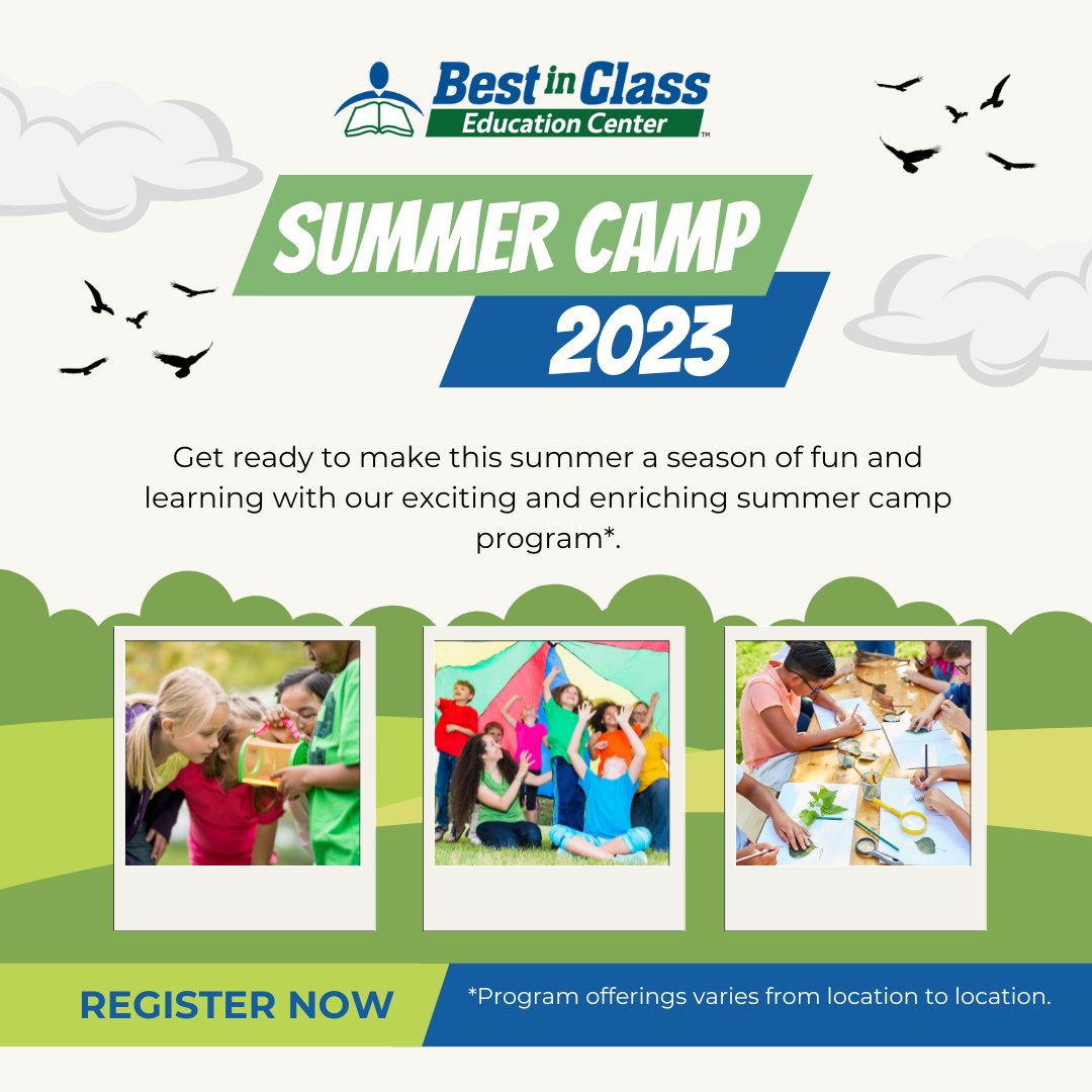 Get ready to make this summer a season of fun and learning with our exciting and enriching summer camp program!

bestinclasseducation.com/summer-camp/

#SummerCamp #GetAheadForSummer #Education #Learning  #SummerLearning #Summer2023 
#bestinclass #bestinclasseducation