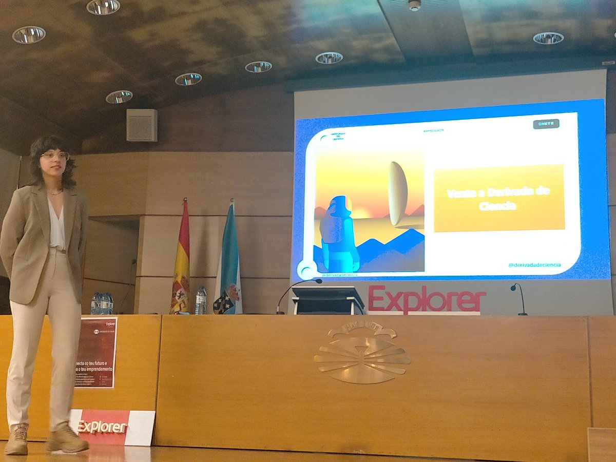 CIFerrol's tweet photo. #CIFaodia Jesika Asatryan, contratada predoutoral do @CIFerrol e investigadora no @CITENI_UDC , participou no Programa #Explorer 2023 e presentou a proposta Derivada de Ciencia, unha idea innovadora que achega a ciencia ficción das películas e animacións á ciencia. 😍Encantounos! https://t.co/2HXQ3mYkK9