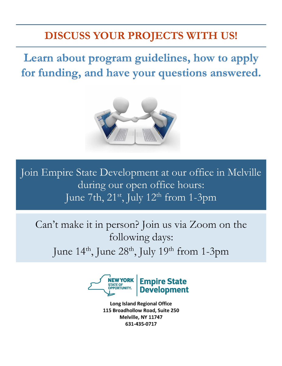Learn about program guidelines, how to apply for funding and have your questions answered about our grant programs. Both in person and virtual options are available. For more info and to register:

regionalcouncils.ny.gov/sites/default/…