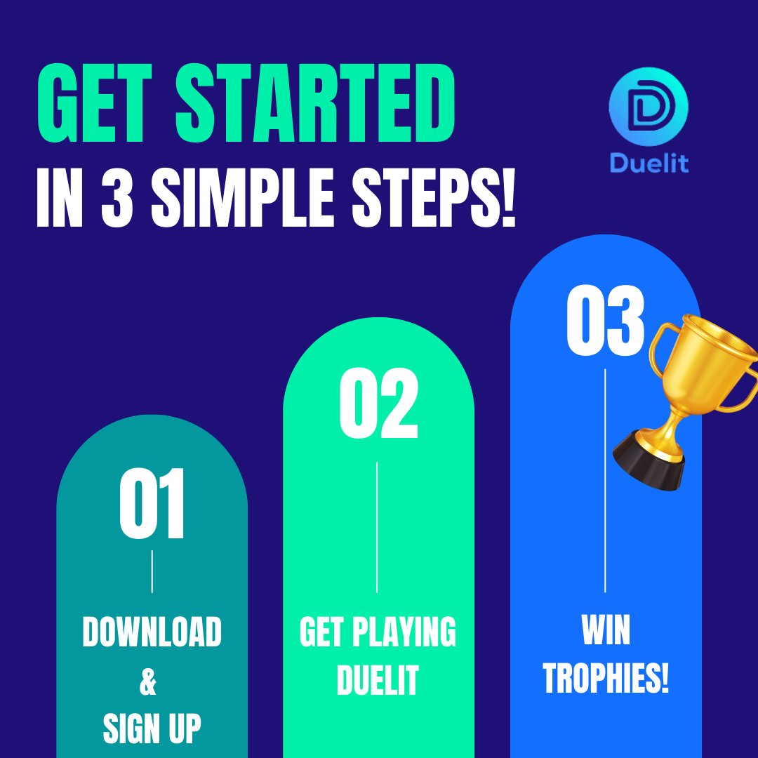 It's so easy to get started!

Download and start playing ANYWHERE you want!

duelit.com 📲

#duelit #freedownload #cashprizes #playwithfriends #esports #mobilegaming #onlinegaming