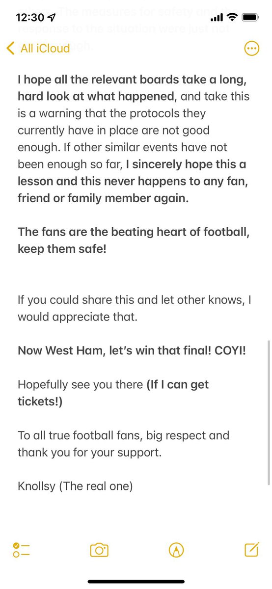 knoll_chlo40446's tweet photo. A few words from my dad (Knollsy)

We have been overwhelmed with the support he has received and would to thank you all from our family to yours ⚒️ https://t.co/6UvcTxd14S