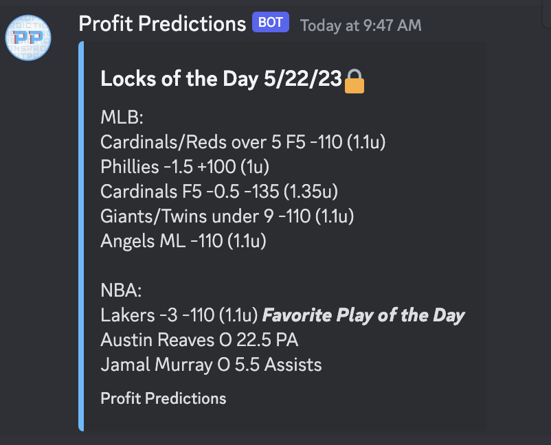 Profit Predictions tweet media