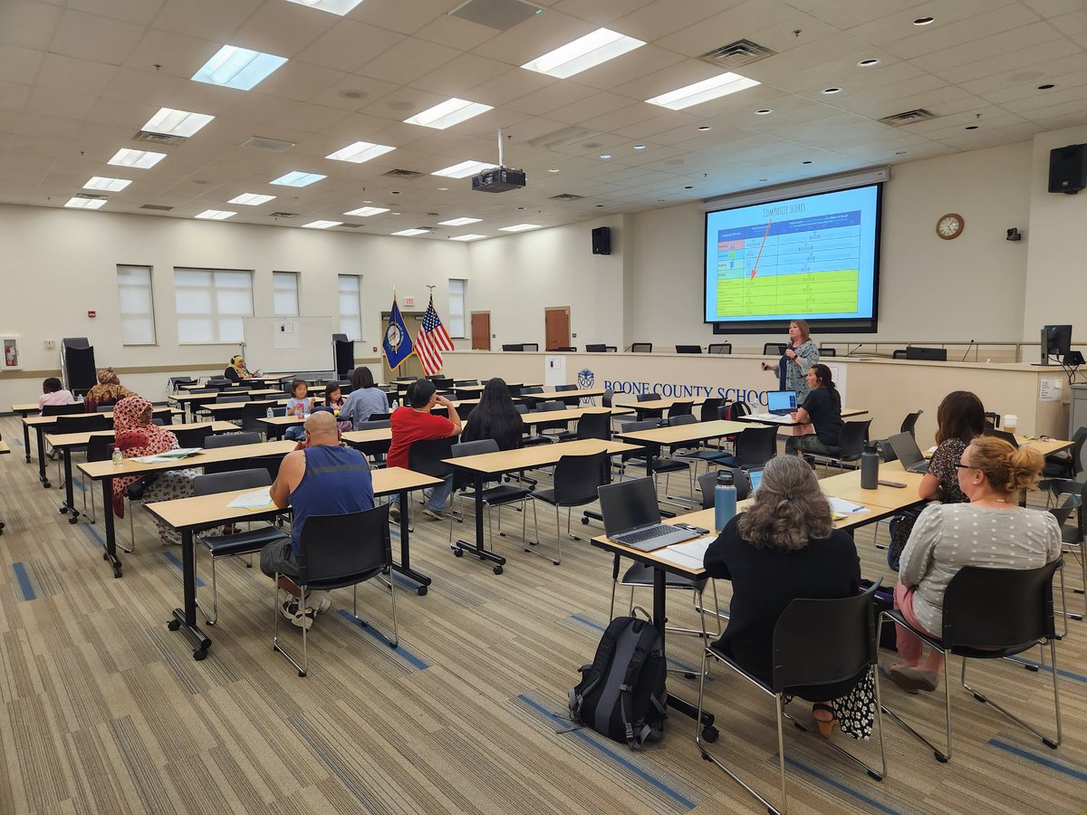 MrsAlcockELL's tweet photo. Meeting with the amazing EL families of @Boone_County to explain ACCESS scores using the #digiwave from @WilliamsAV_LLC ! @DrJlvw76 @a_atkins716 https://t.co/InoD4p6vL4