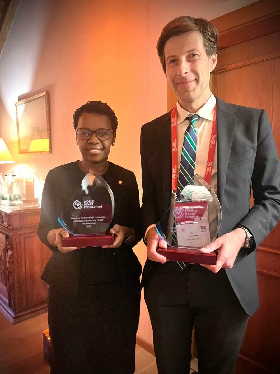NCDI Poverty Network (@ncdipoverty) on Twitter photo Drs. Ana Mocumbi & Gene Bukhman, <a href="/NCDIpoverty/">NCDI Poverty Network</a> co-chairs, recently accepted the <a href="/worldheartfed/">World Heart Federation</a> award for outstanding contribution to cardiovascular health. Congrats to them and to all <a href="/NCDIpoverty/">NCDI Poverty Network</a> members who save precious lives through #PENPlus! ❤️❤️❤️ #WHA76 #NCDI #healthequity Drs. Ana Mocumbi & Gene Bukhman, <a href="/NCDIpoverty/">NCDI Poverty Network</a> co-chairs, recently accepted the <a href="/worldheartfed/">World Heart Federation</a> award for outstanding contribution to cardiovascular health. Congrats to them and to all <a href="/NCDIpoverty/">NCDI Poverty Network</a> members who save precious lives through #PENPlus! ❤️❤️❤️ #WHA76 #NCDI #healthequity