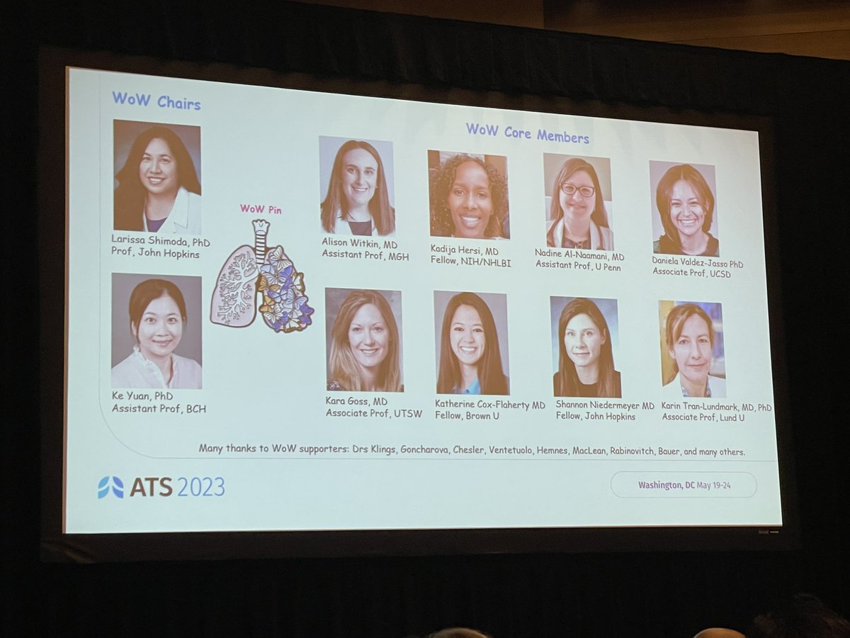 It’s my second year at @ATS_PC meeting and it’s quickly becoming a highlight of #ATS2023. I got to watch my fabulous mentor #CoreyVentetuolo cycle off the Programming Committee and my former co-fellow now faculty @KCoxFlaherty kill it with her assembly leadership!