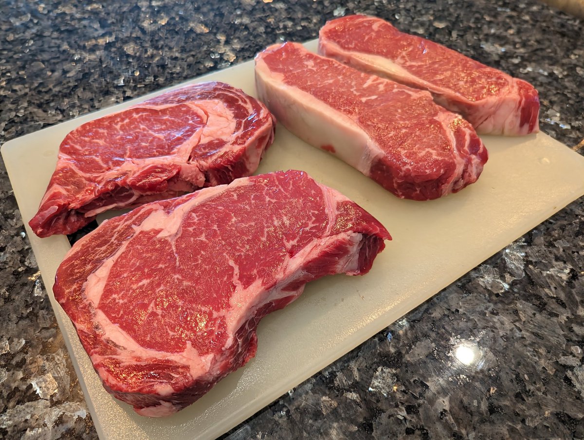 Ribeyes and New York strip steaks, what's your preference?