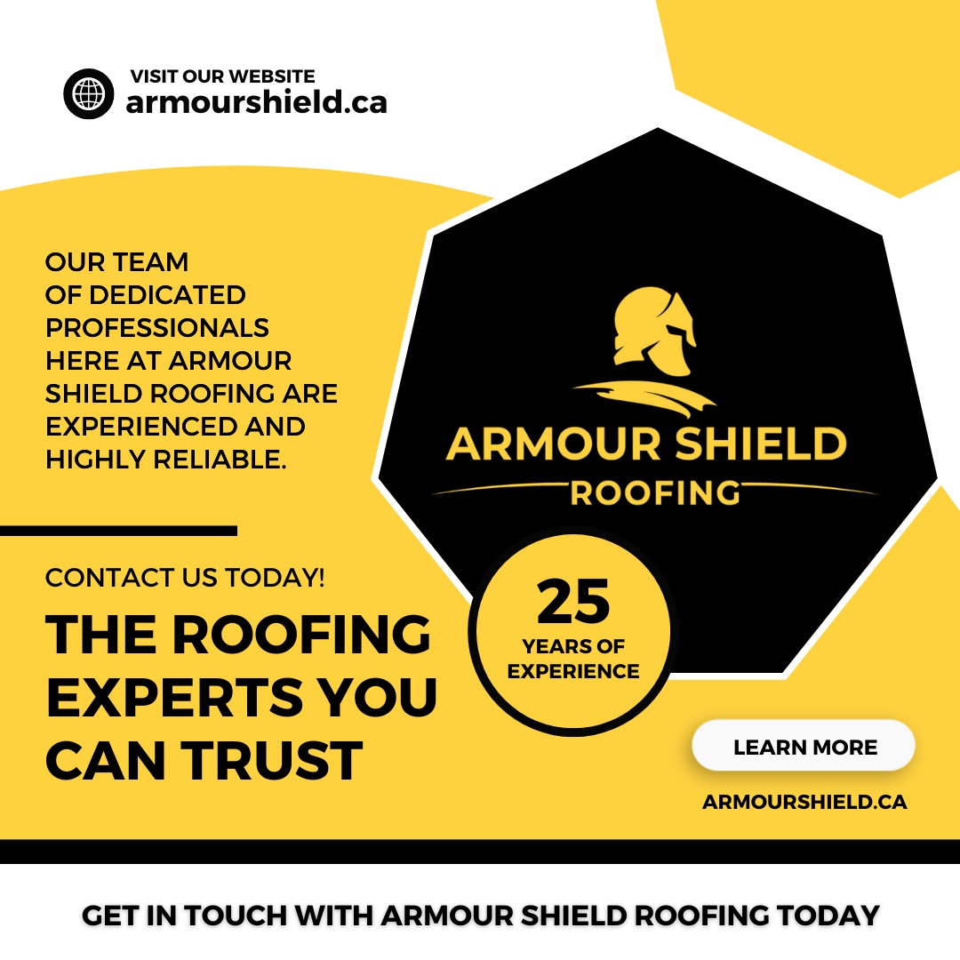 Searching for a reliable roofing company? Look no further! Armour Shield Roofing is your go-to team for all your roofing needs. Our experienced professionals provide quality workmanship and outstanding customer service. Contact us to get started! 💻 armourshield.ca