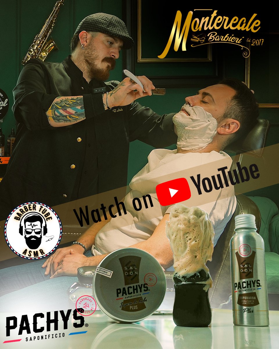 BarberTubeASMR's tweet photo. New video uploaded to YouTube
ASMR Barber💈Amazing Italian shaving soap - SALOON line by Saponificio Pachys
Performed by Montereale Barbieri @Montereale52493 
#asmr #barber  #BEARD #barbershop #asmrbarber #shaving #shavingsoap #Italy #Italia #barletta https://t.co/cv8dGhO7rh