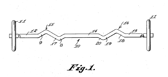 On this day in 1950, @uspto granted a #patent for this barbell with curved grip elements.